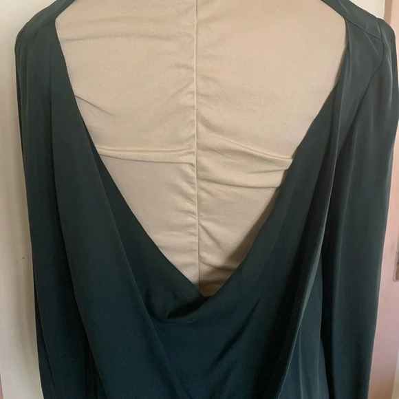 HAUTE HIPPIE EUC Open Back Button Silk Blouse Top - Picture 5 of 6